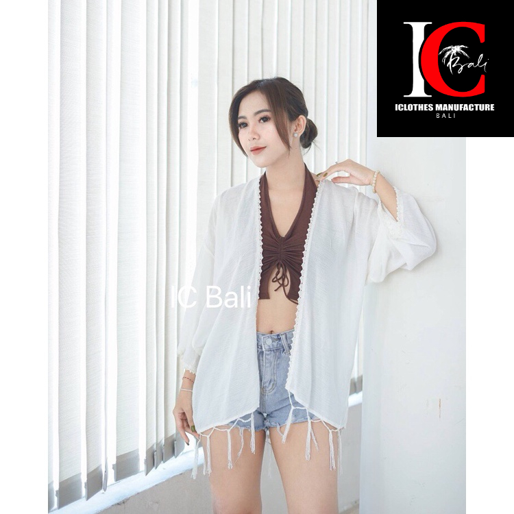 CARDIGAN PENDEK RAJUTAN RENDA/ OUTERWEAR TERBARU C004