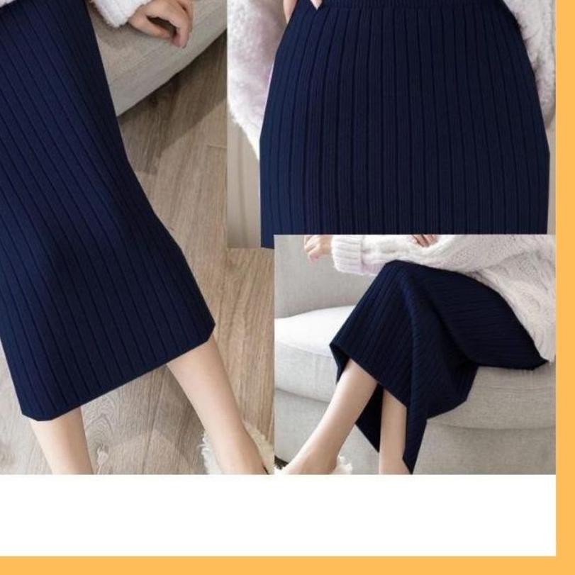 ✥ MIDI SKIRT RAJUT / ROK PENDEK SPAN / ROK PENDEK WANITA / ROK KANTOR WANITA ➨