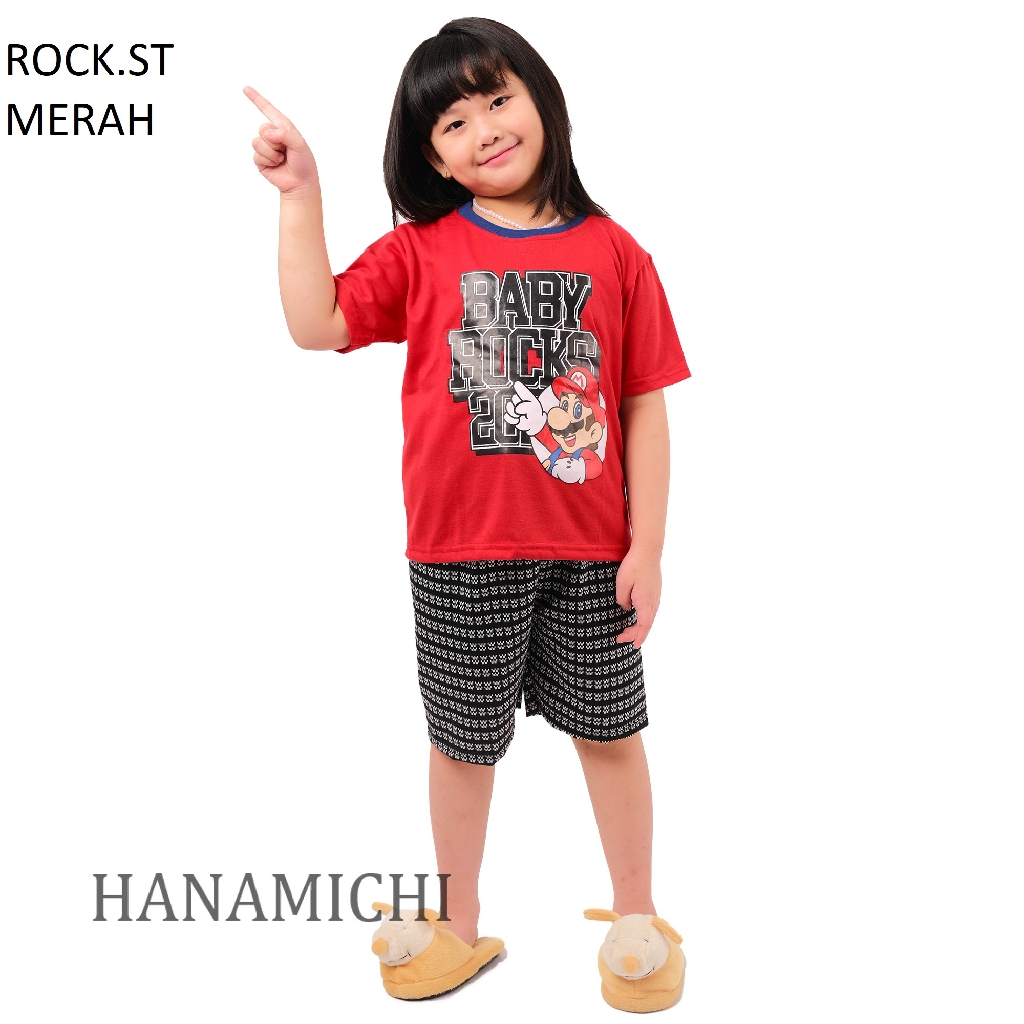 Hanamichi ROCK.ST Setelan Anak Lengan Pendek