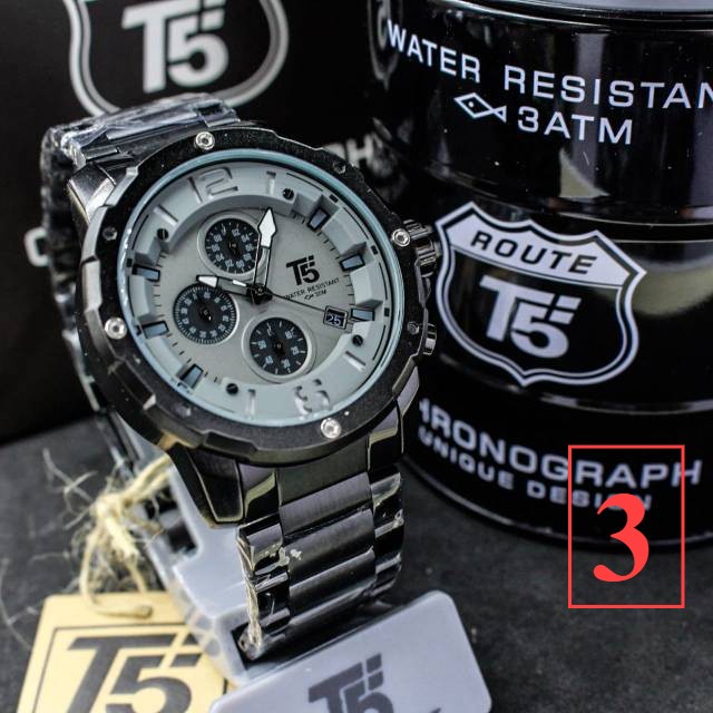 Jam Tangan Pria T5 H3589 T5 H 3589 original stainless chronograph free box bergaransi