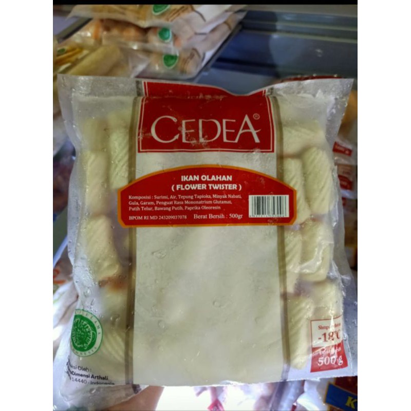 Cedea Flower Twister 500 gr / ikan olahan flower twister / ikan oren / cedea seafood / frozen food