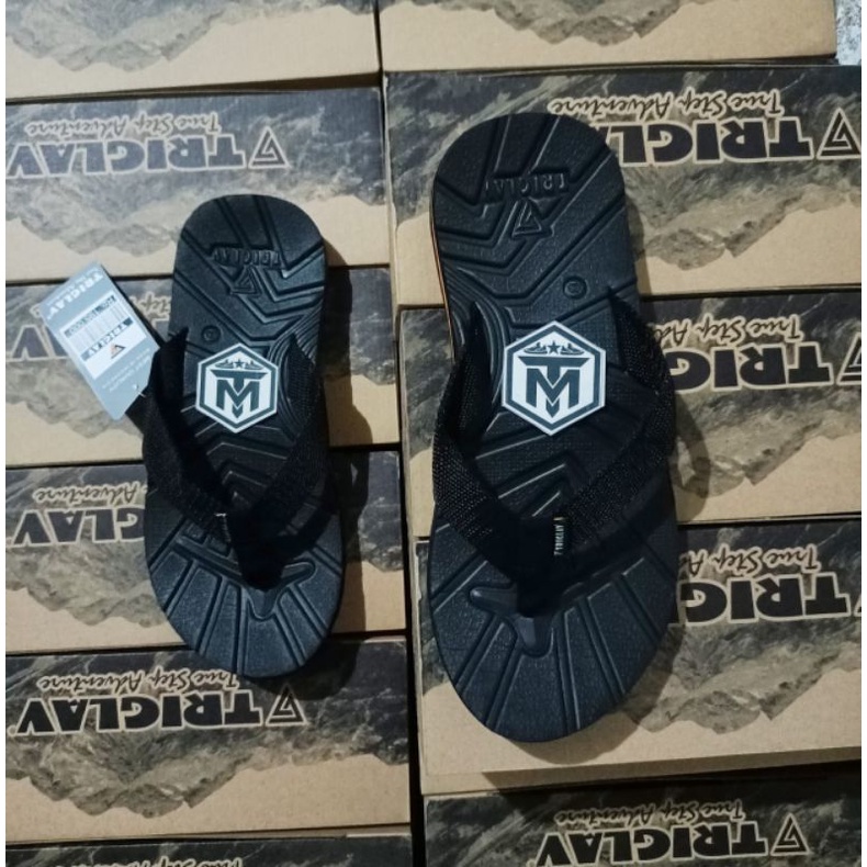 Sandal Jepit Gunung Outdoor Pria Hitam Triglav