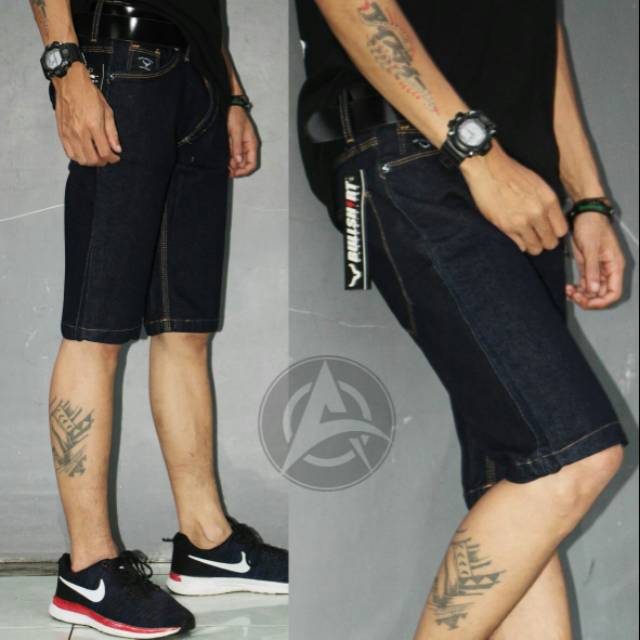 CELANA JEANS PENDEK PRIA GOVIBOSS 2 BIGSIZE JUMBO GAN KUALITASSSSNYA  JUWAARAAAHH