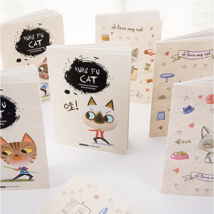

PROMO TERLARIS Note Book / Buku Tulis Mini Kungfu Cat & I Love My cat