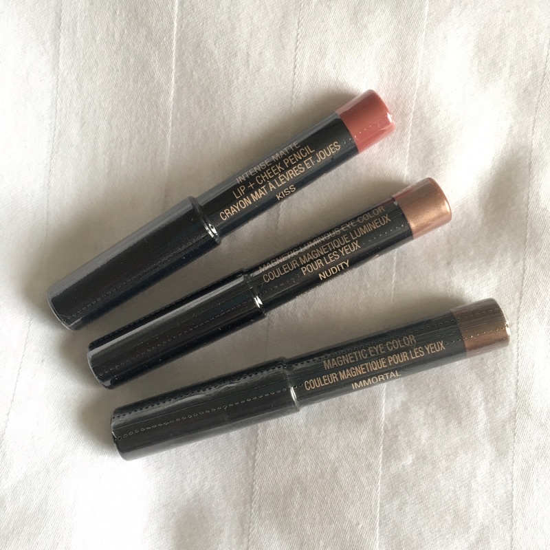 NUDESTIX intense matte lip + cheek crayon pencil kiss | magnetic eye color shade nudity / immortal