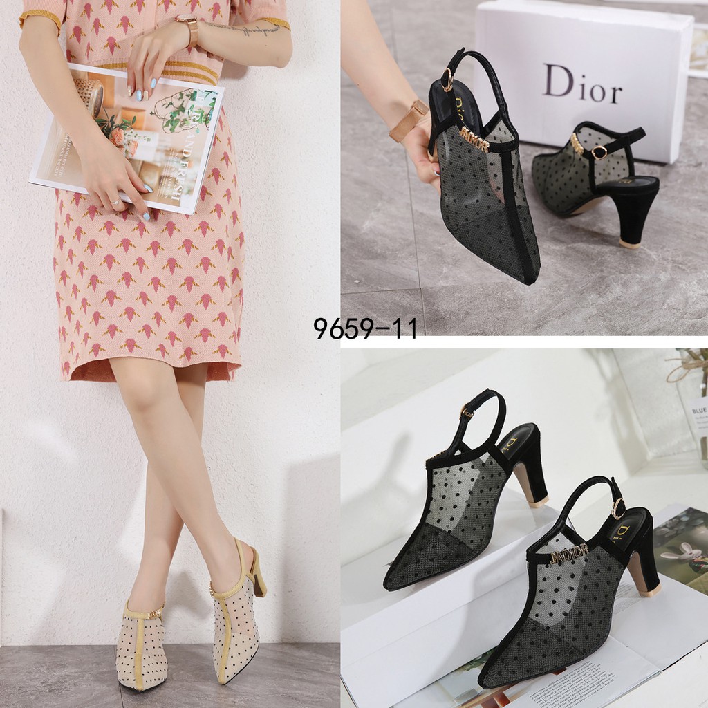 New Arrival ! Top Best Seller Shoes !  Sepatu Wanita Slingback Heel Shoes 9659-11