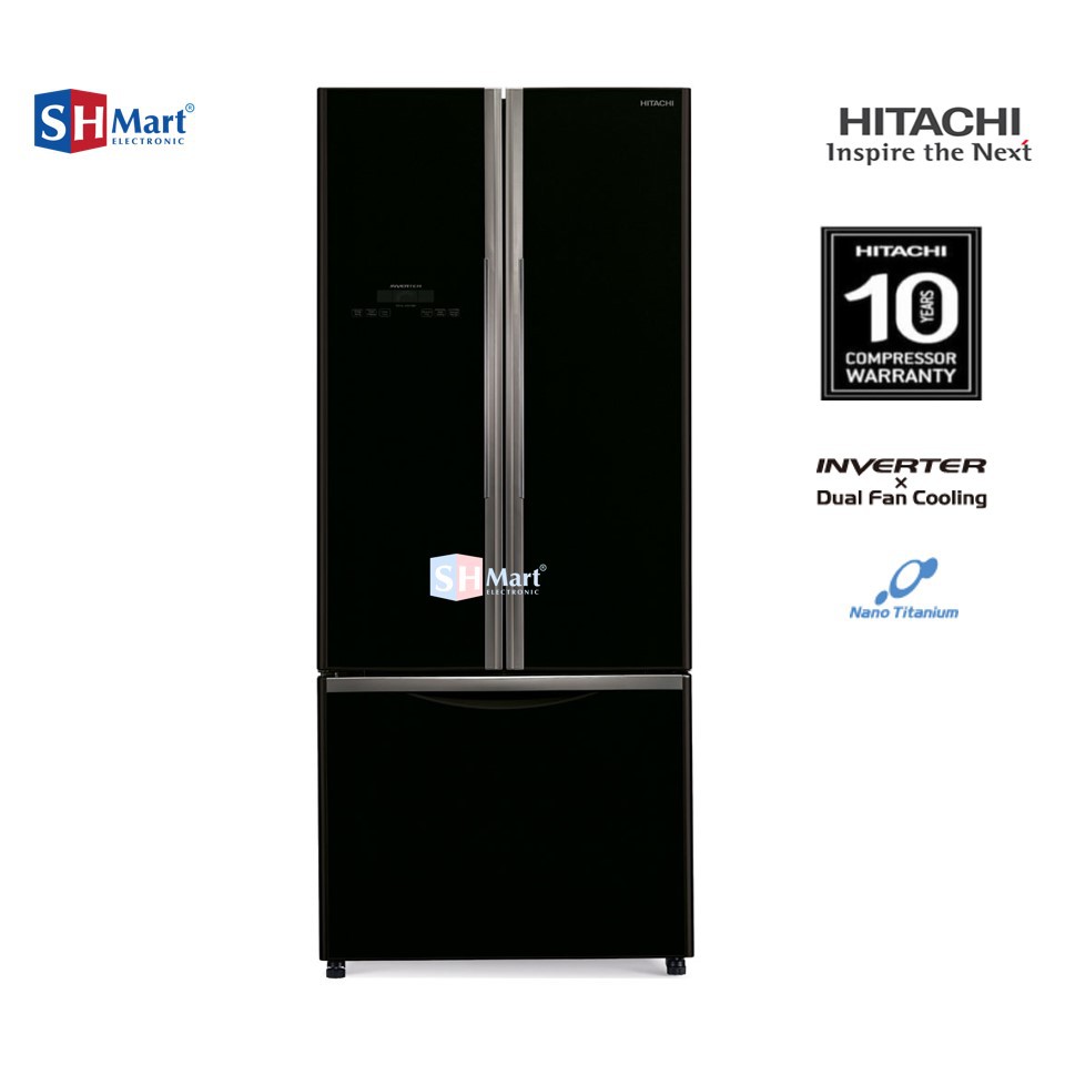 KULKAS HITACHI BOTTOM FREEZER KAPASITAS 455 LITER R-WB56PGD9 / RWB56PGD9 MEDAN