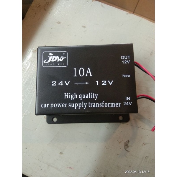 Step Down 10A merek JDW input dc 24V output DC 12V made in china