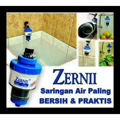 Water Filter Penyaring Air Keruh Kotor ZERNII Filter 1 SET Untuk keran dapur kamar mandi