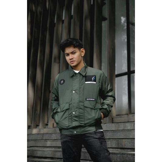 Hijau Jaket Flight Salviohexia Jaket Pilot Jaket Pria Jaket Bomber