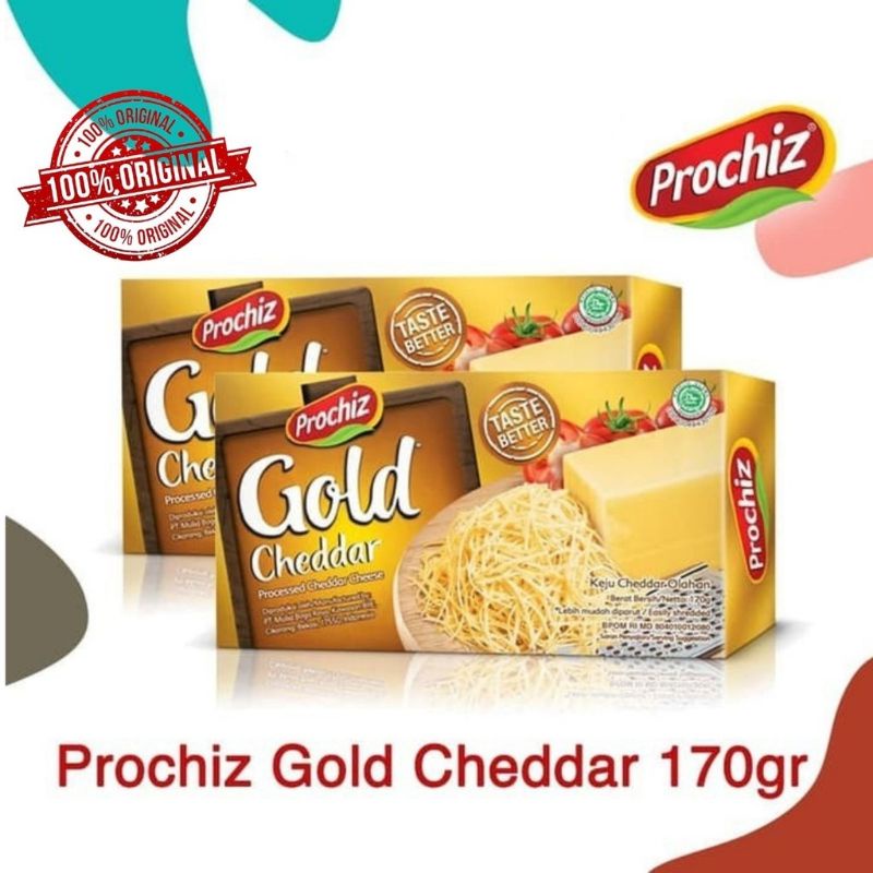 

Prochiz Gold Cheddar 170gr Keju / Chesse Murah Meriah