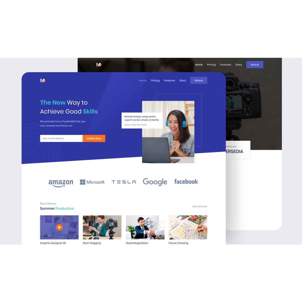 Web Development Microservice: Website Kelas Online