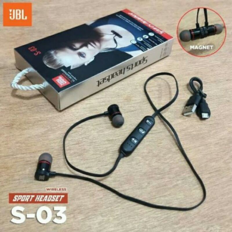 Earphone Wireless Bluetooth Magnetik Headset Bluetooth Bahan Metal untuk olahraga