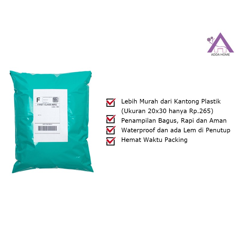 Adda Home - Polymailer Plastik Packing 28x42 cm Hijau Tua