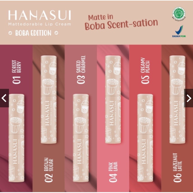 HANASUI MATTEDORABLE LIPCREAM BOBA | TINTDORABLE LIPTINT | Lip Stain