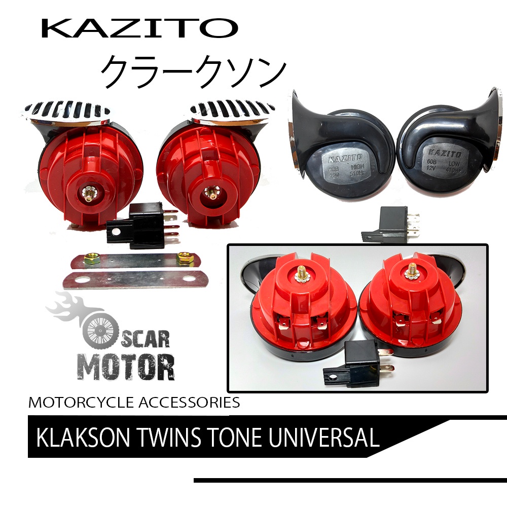 TWINS TONE HORN ELECTRIC HIGH LOW KLAKSON DOUBLE MOGE MOBIL FU VIXION motor