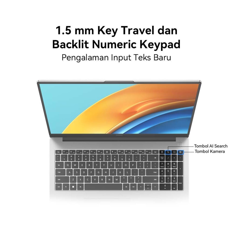 HAUWEI MATEBOOK D16 RAM 16/512 GB CORE i5 GARANSI RESMI TERMURAH