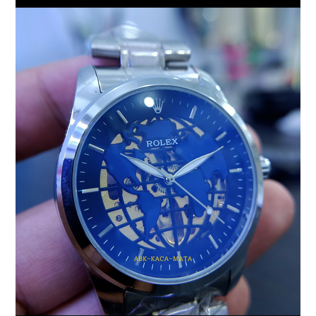 Jam Tangan Rolex Pria | Skeleton Chain | Rantai | Automatic | Otomatis