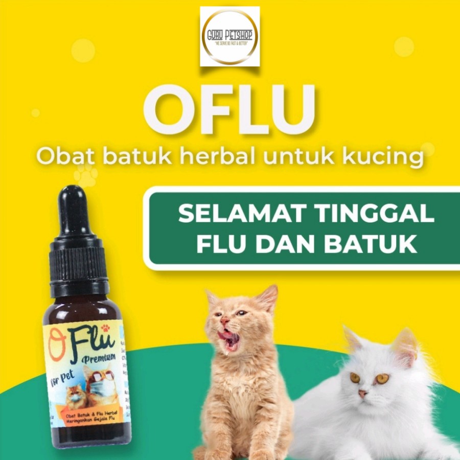 Oflu Premium 20ml Obat Flu Batuk Pilek Kucing Anjing Oflu Herbal