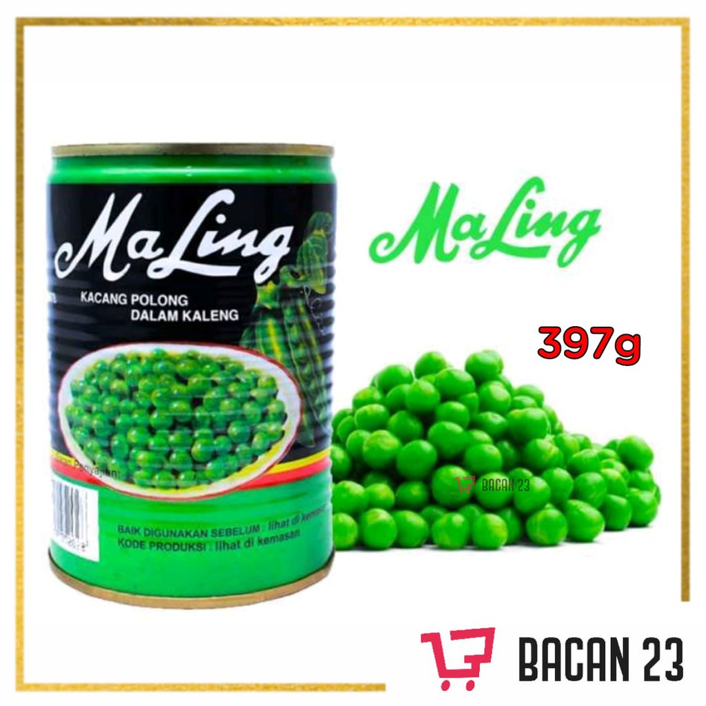 MaLing Kacang Polong Dalam Kaleng (397gr) / Bacan 23 - Bacan23