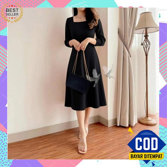 Baju Dress Wanita Remaja Trendy Kekinian Terbaru 2021 Gaun Midi Dress Beauties Pesta Casual Style Al