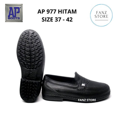 Sepatu Pantofel Hitam AP 977 / Sepatu Kerja Hitam AP Boots AP 977 / Sepatu Kantor Size 37 - 42 / Fanz Store