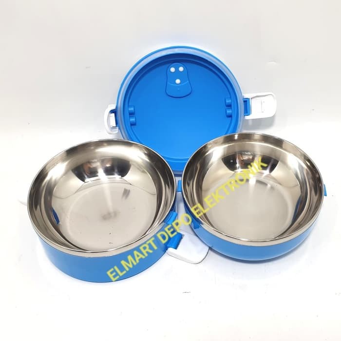 KABUTO lunch box rantang 2 layer BL-1400-2 / kotak makan 2 susun