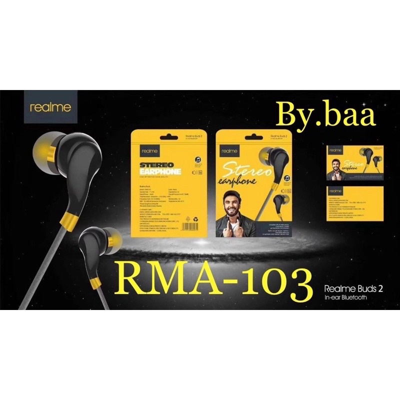 HANDSFREE/HEADSET/EARPHONE REALME BUDS 2 MODEL RMA-103 STEREO EARPHONE + MIC SUARA MANTUL