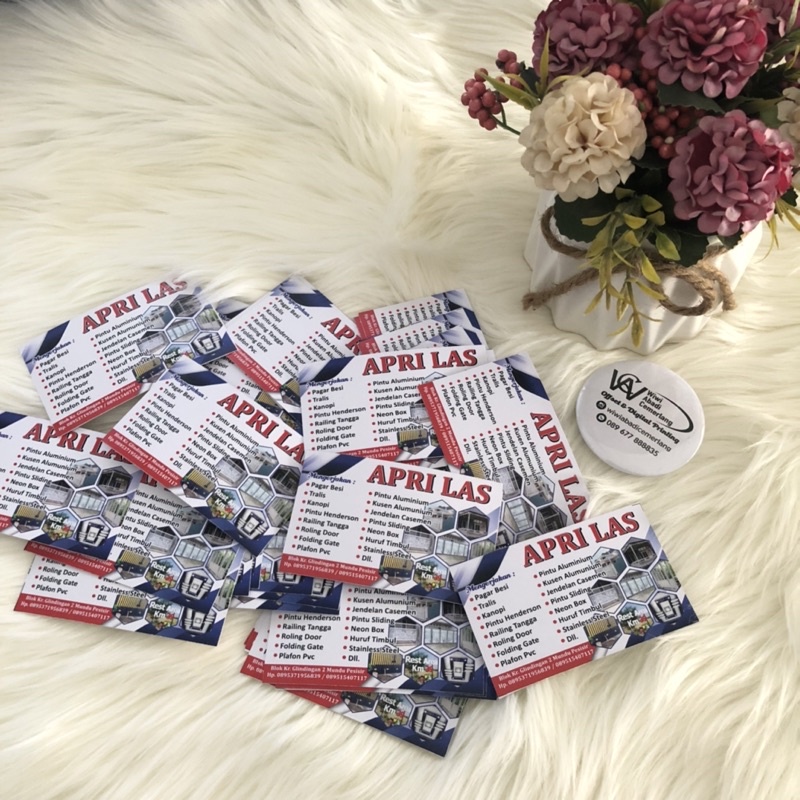 

FREE DESIGN FREE BOX Cetak Kartu Nama / Name Card pakai Laminasi Glossy