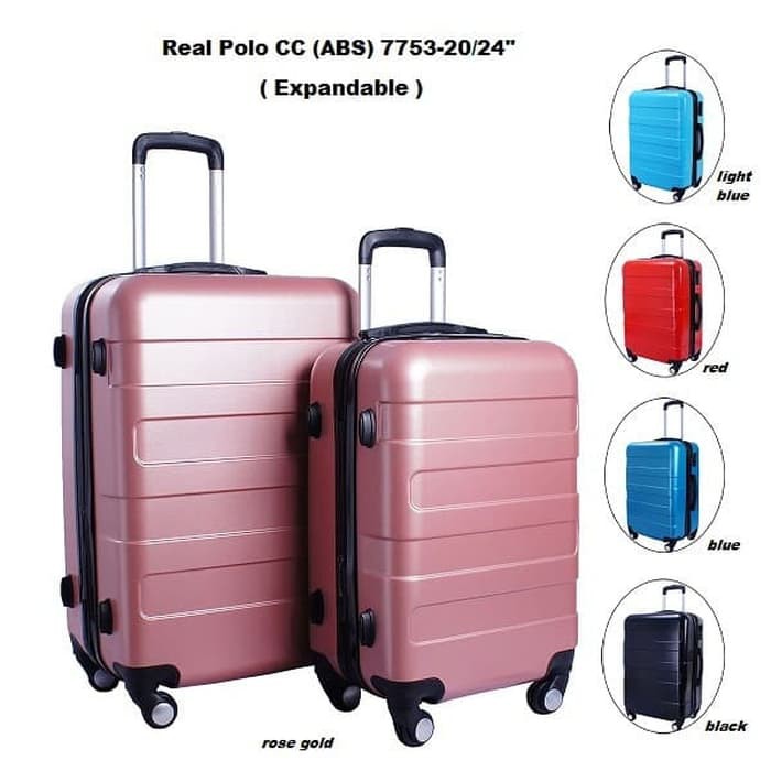 Koper real polo 7753 20 inch cabin / koper polo real 7753 24 inch bagasi size / koper 7753 real polo