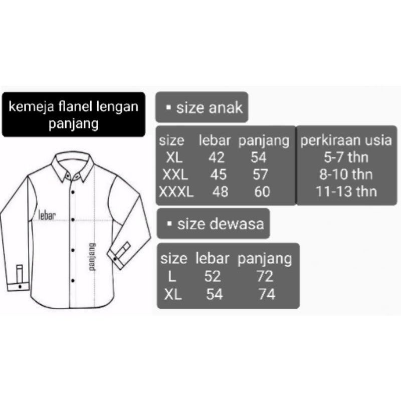 0baju kemeja anak lengan panjang flanel kotak kotak cowok laki laki