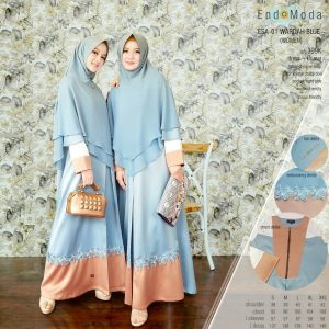 GAMIS & KOKO MUSLIM ENDOMODA ESA 01 BIRU WARDAH