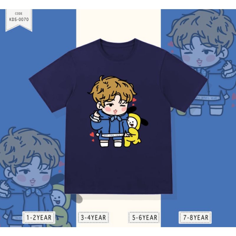 KIDS TSHIRT/KAOS BTS TINYTAN/KAOS CEWE COWO JHOPE/SUGA/RM/V/JK/JIN/JIMMIN