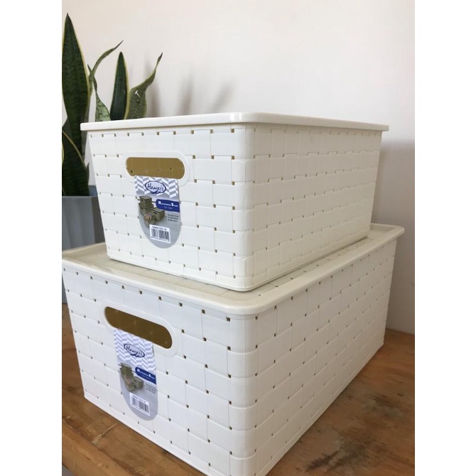 KERANJANG LUGANO HAWAII/KOTAK PENYIMPANAN PLASTIK/KERANJANG PLASTIK