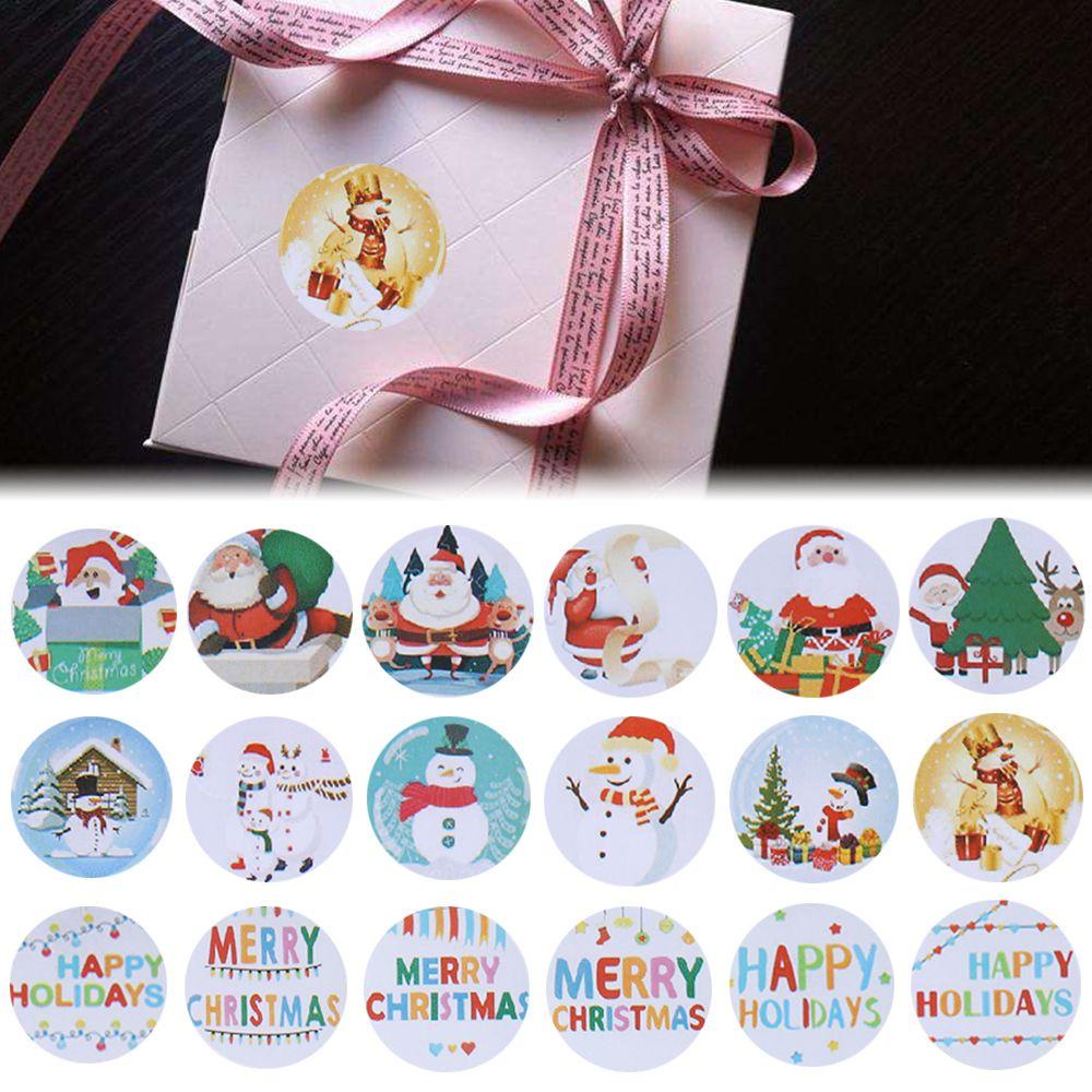 R-flower Stiker Natal Anak Kado Amplop Kemasan Baking Sign Seal Sticker