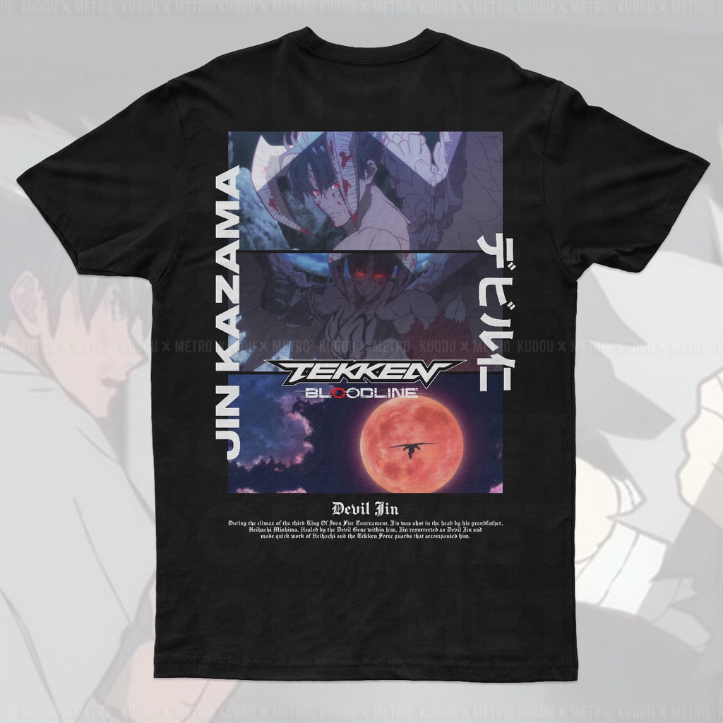 Tshirt Tekken Bloodline Jin Kazama Anime Manga Tekken Premium Unisex