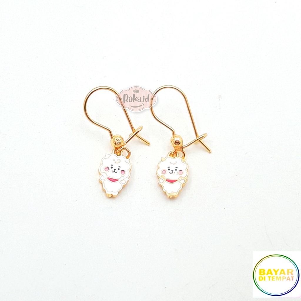 Anting Clip / Klip Motif RJ BT21 BTS Perhiasan Aksesoris 1099