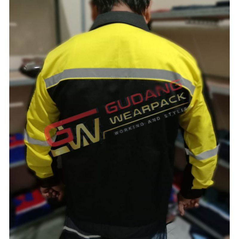 Gudang Wearpack - Baju Kerja Seragam Proyek Warna Hitam Kuning