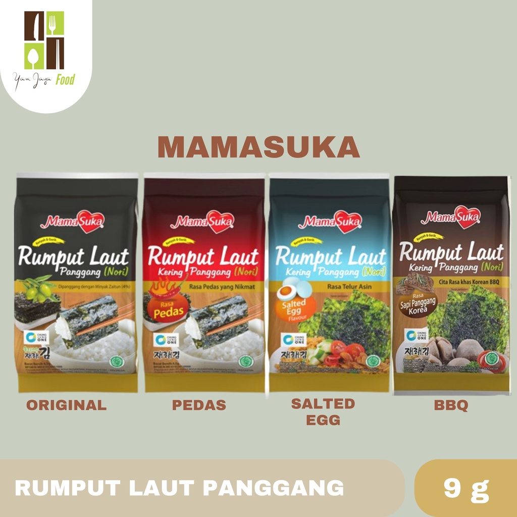 Rumput Laut Panggang Mamasuka Original / Pedas / Salted Egg / BBQ