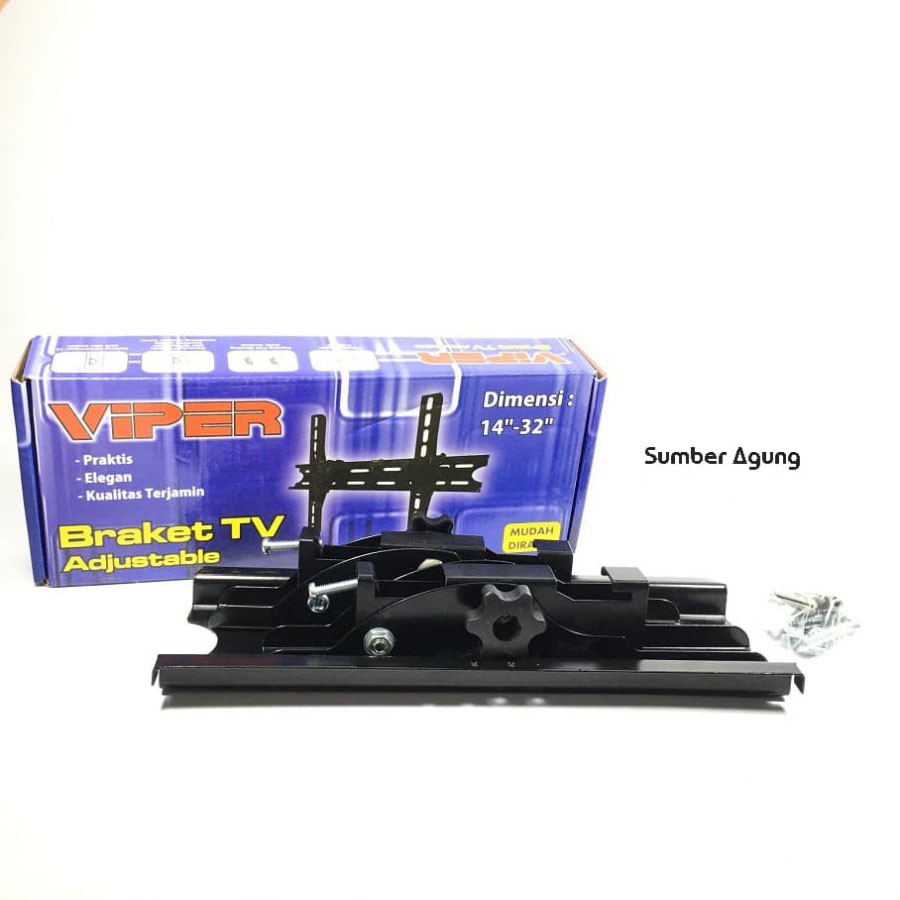 Braket TV Adjustable Bisa Bergerak Untuk TV 14 - 32 inch Merk Viper