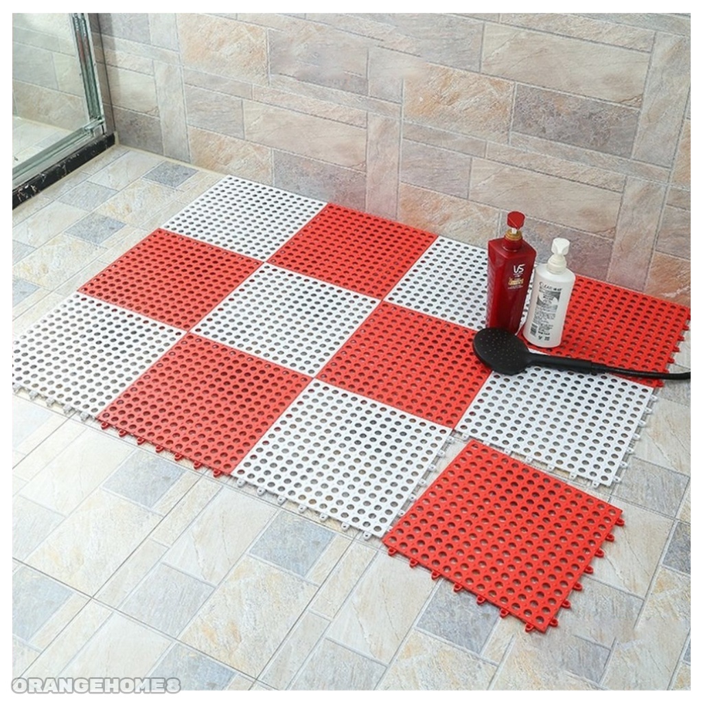 Karpet Kamar Mandi Anti Licin 30x30CM Keset Lantai Anti Slip Polkadot Dapur Mat Non-Slip