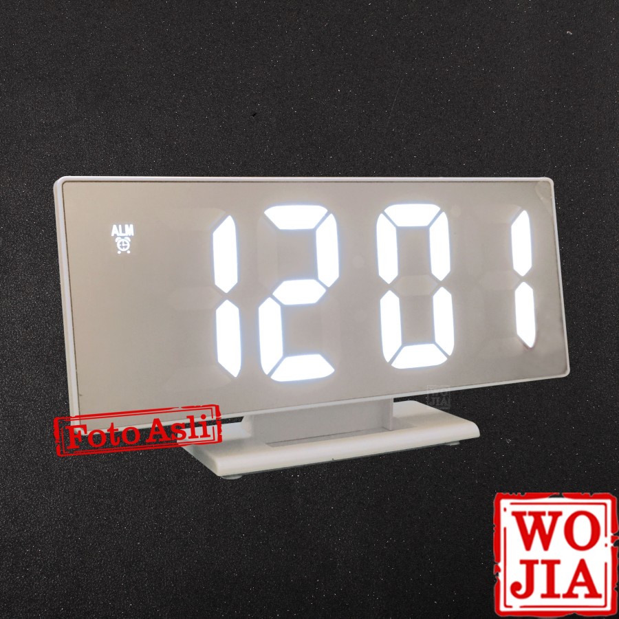 Jam Meja Aesthetic Digital DS-3618L/Jam Beker Alarm Besar/Jam Digital Mobil/LED Digital Alarm Clock Mirror