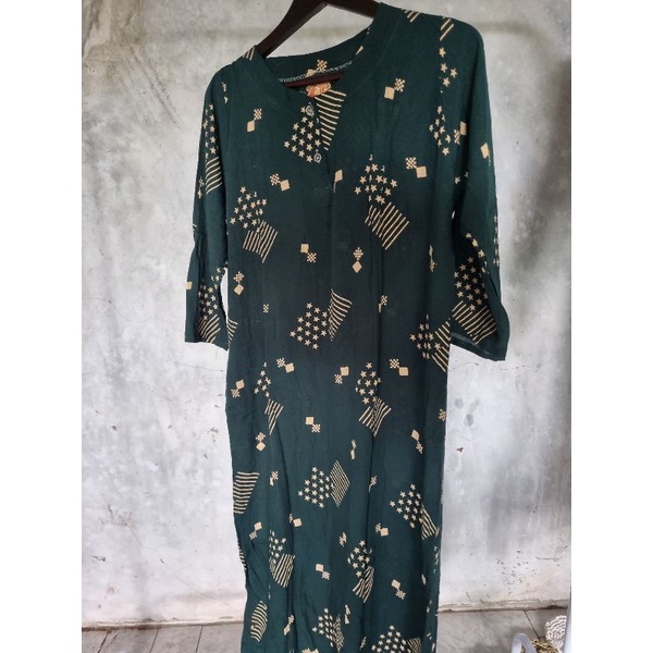 (COD) Daster Batik Lengan Panjang Longdres Dan Lengan Pendek Kancing Busui Friendly Kekinian