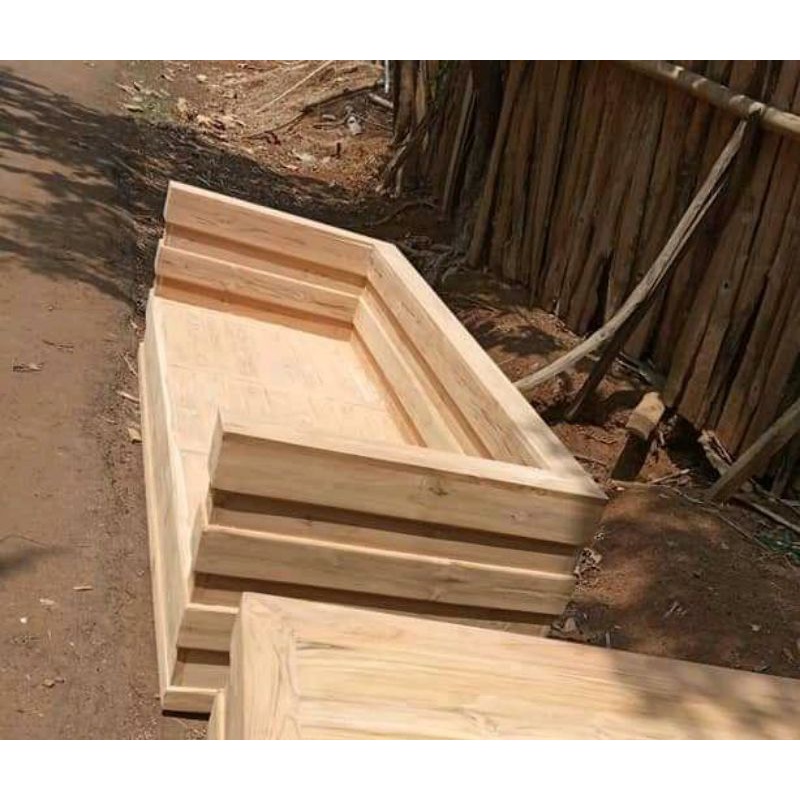 Bangku panjang besar/kursi santai polos/bale bale Minimalis kayu jati Mentahan Jepara