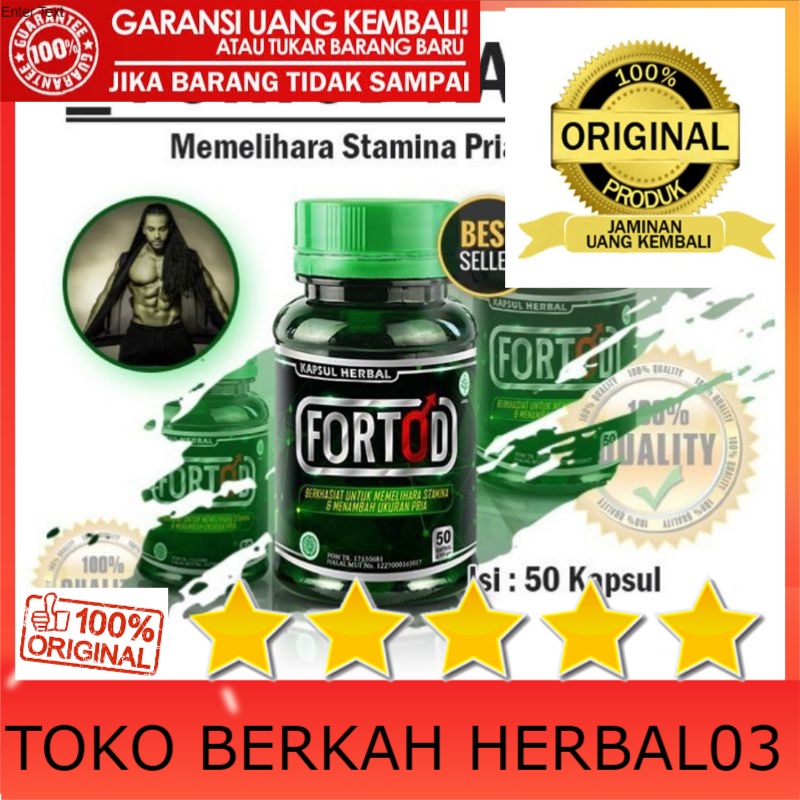 100% ASLI Kapsul Herbal FORTOD Obat Herbal Pembesar Alat Vital Terbaik 100% Asli Ampuh