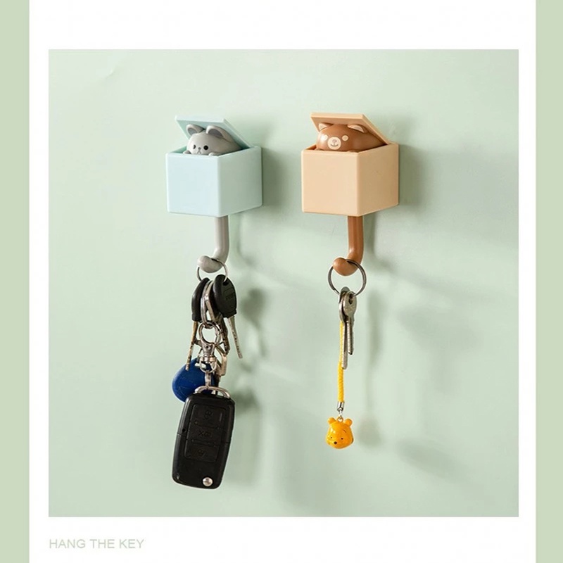 [Creative and Cute Animal Fun Hooks] [Wall Mounted No-punch Kitchen Storage Hooks] [Key &amp; Coat Storage Rack , Bathroom Towel Rack] [Home Decor Wall Hooks]