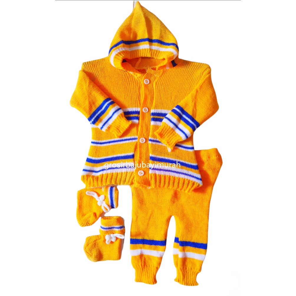 JAKET bayi RAJUT 3 in 1 0-4 bulan