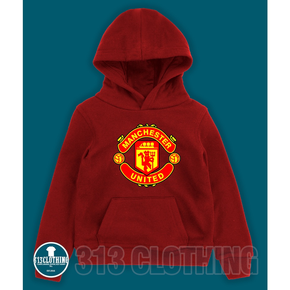 Jaket Hoodie Anak Manchester United Hoodie Sweater Manchester United Anak MU Jaket Bola Anak
