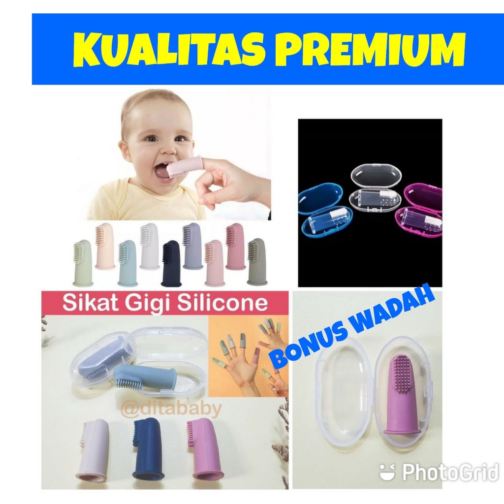 Training Toothbrush Sikat Gigi Bayi / Anak Silicone Bulu Halus  sikat gigi lidah bayi silikon toothbrush anak balita wadah Tooth Brush Sikat gigi sikat lidah