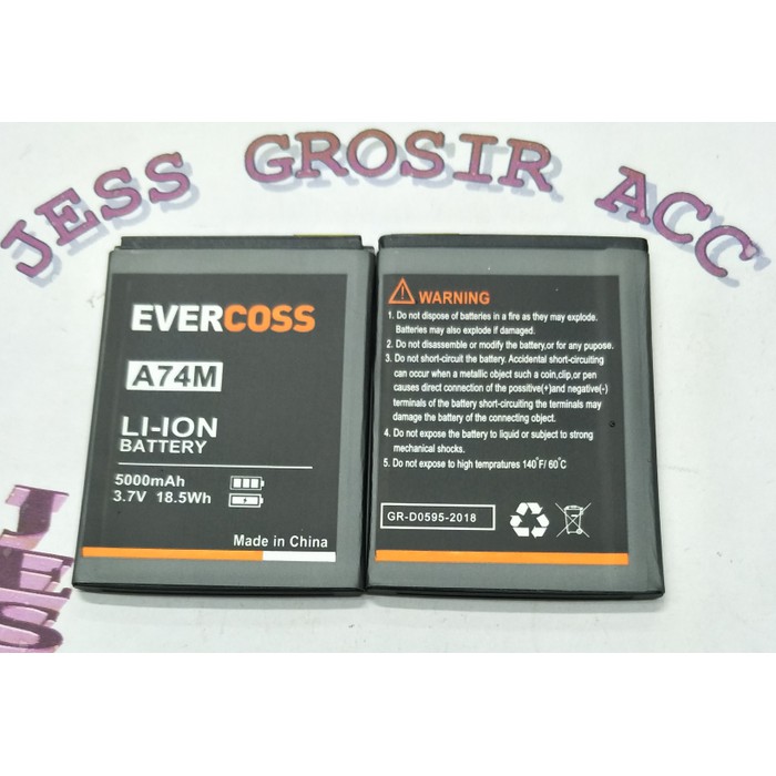 Baterai Battery EVERCROSS EVERCOSS CROSS A74M Winner T2 Double Power - Hitam